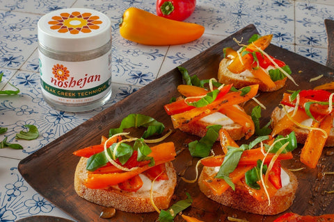 Whipped Feta & Roasted Pepper Crostini