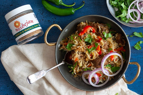 Noshejan Murch-e Masala Dar Lamb Biryani