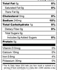 Noshejan Afghan Masala seasoning blend nutritional label.