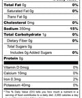 Noshejan Montreal Magique seasoning blend nutritional label.