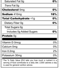 Noshejan Umami Unico seasoning blend nutritional label.